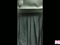 bangaihen3 Ririka's Pantyhose Tease Hot Fingering Through the Hidden Hole!