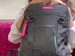 minisuka24 Adorable Japanese Cutie in Stockings Gets Rough Doggy Style Love